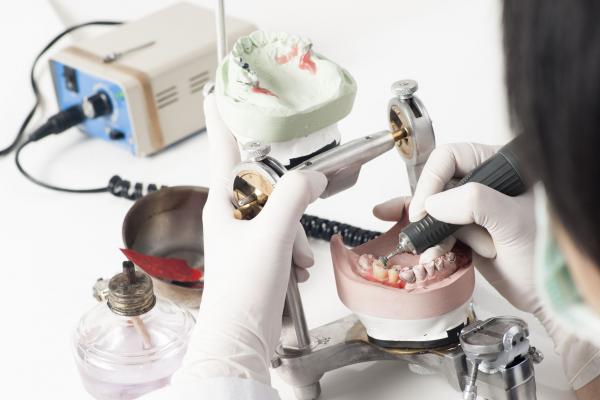 Crown preparation in a dental lab